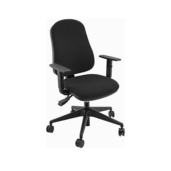 UNISIT SILLA DE OFICINA EILISH-SIMPLY CONT. PERM. C/BRAZO TAP. NEGRO