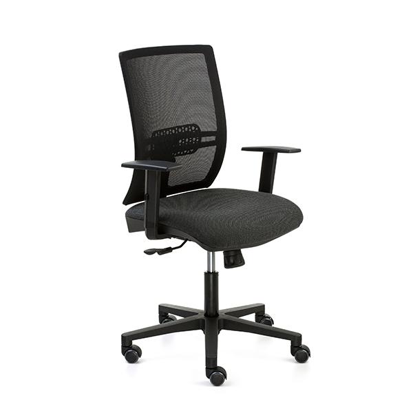 DILEOFFICE SILLA DE OFICINA SPEARS-SIGNO PRO MECANISMO SINCRO RESPALDO MALLA CON BRAZOS TAPIZADO 1 NEGRO