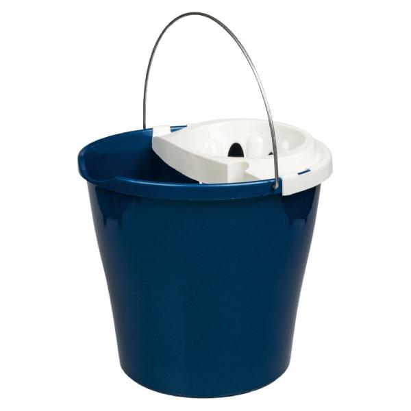 CUBO DE LIMPIEZA PLASTICO CON ESCURRIDOR 14L AZUL