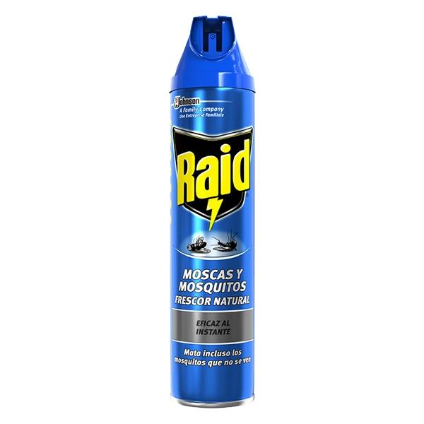 INSECTICIDA RAID SPRAY MOSCAS Y MOSQUITOS 600 ML