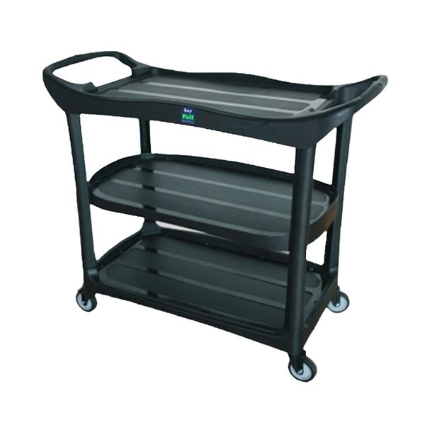 CARRO DE SERVICIO DELUXE CART NEGRO 112X53X94CM