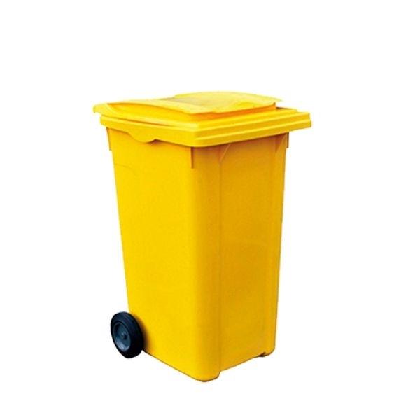 CONTENEDOR CON PEDAL 120L. 57X56X89 CM AMARILLO