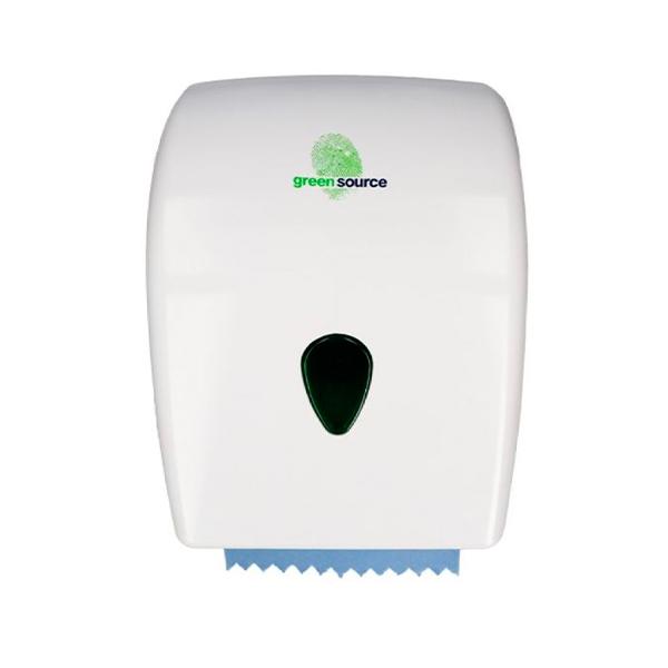 DISPENSADOR PAPEL BOBINA GREEN SOURCE AUTOCORTE BLANCO